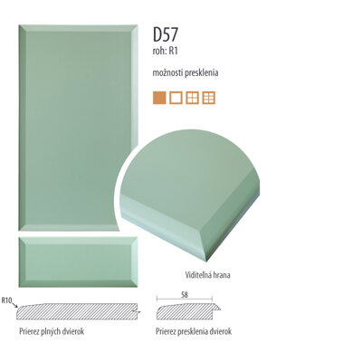 D 057 roh R1 + viditeľná hrana