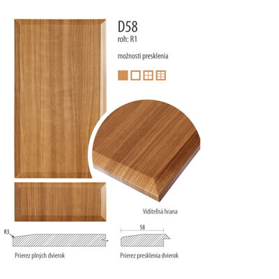 D 058 roh R1 + viditeľná hrana