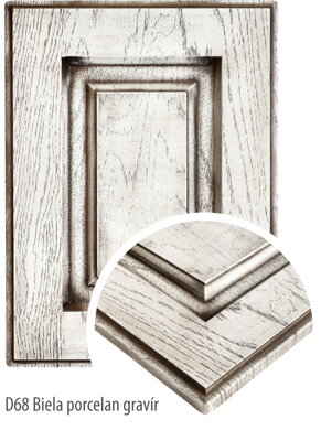 Patina gravír hnedá vintage     D68 - fólia Biela porcelán gravír